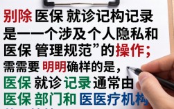 如何彻底删除医保就诊记录？个人隐私保护方法有哪些？