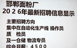 邯郸面粉厂招聘信息，邯郸面粉厂最新招聘