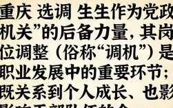 重庆选调生调岗申请流程条件具体有哪些？