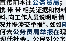 如何正确向公务员局举报问题？