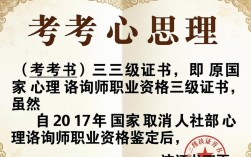 心理三级心理咨询师证书报考条件有哪些？