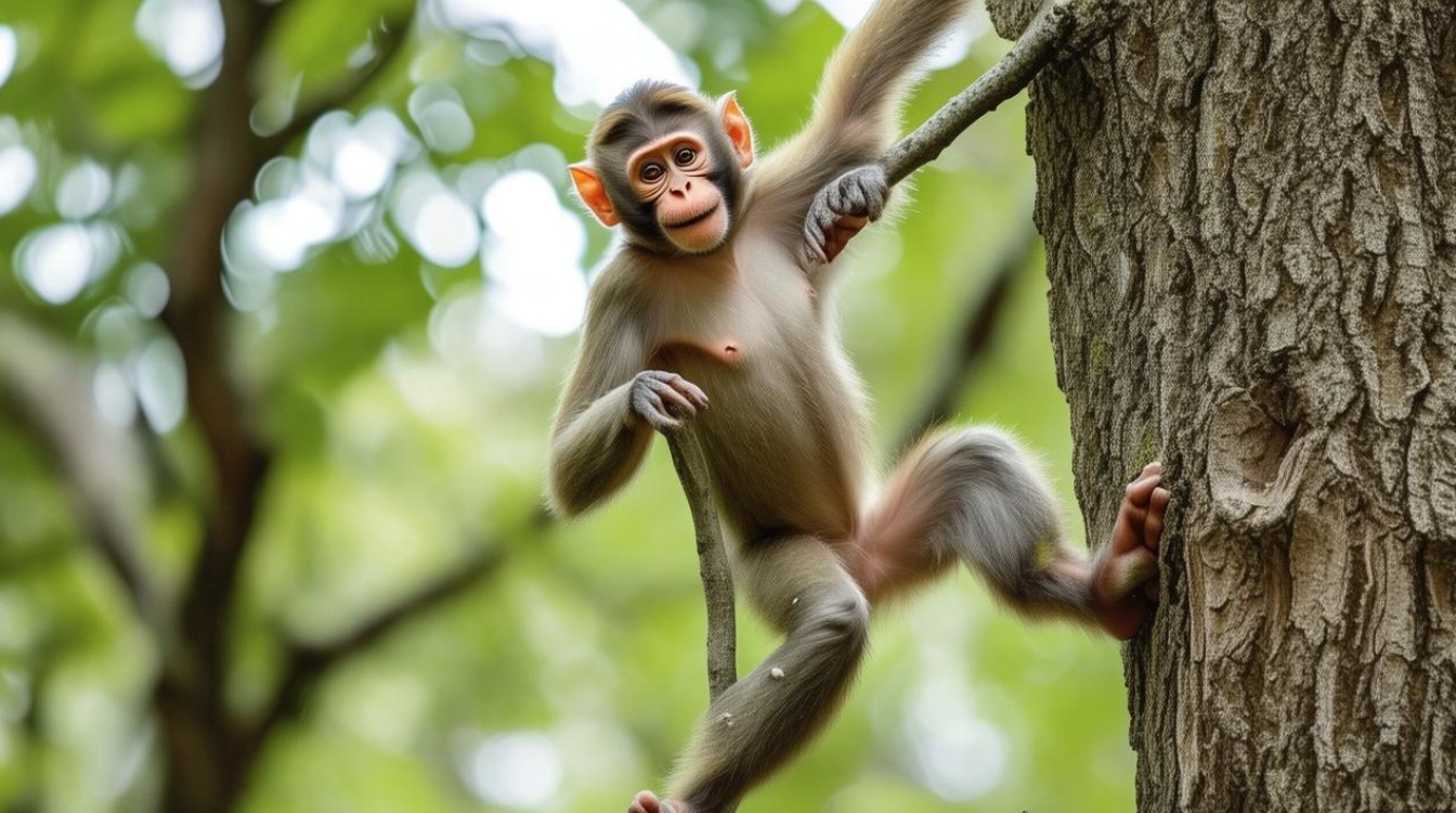 猴子如何灵活攀爬树木的秘密解析？，猴子攀爬树木的技巧有哪些？-图1