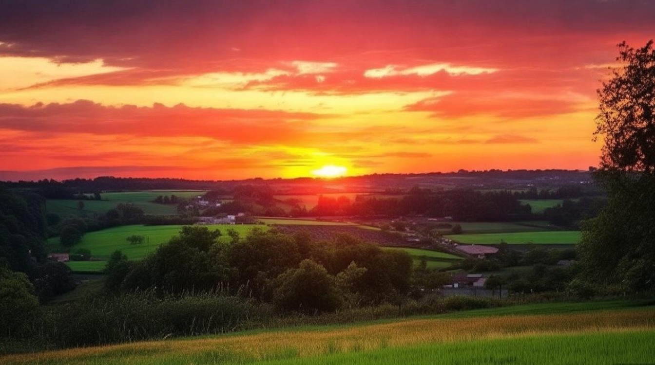 乡村日落作文300字，如何捕捉日落美景与情感交织？-图3