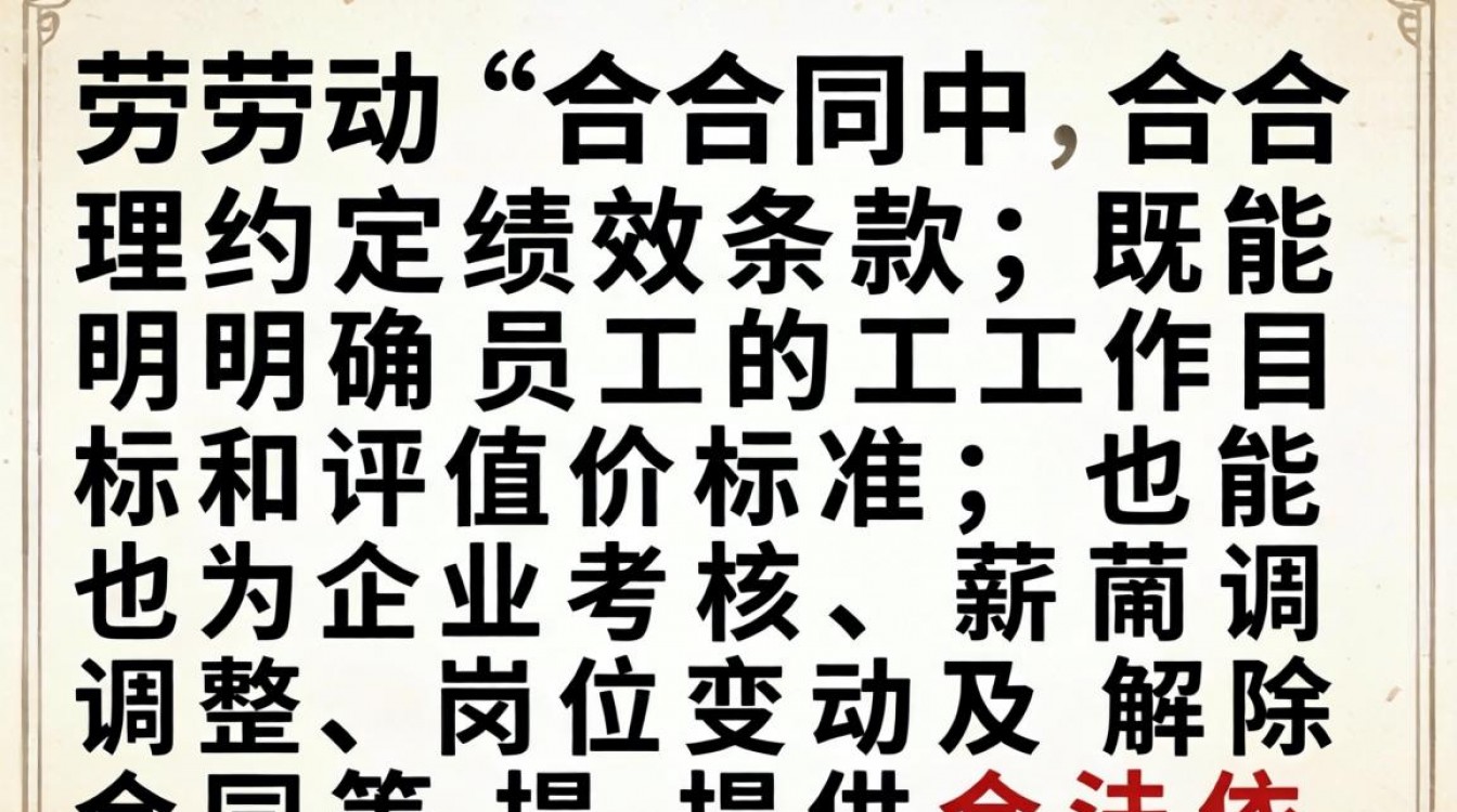 劳动合同里绩效条款怎么写才合法有效?绩效条款怎么约定才合规?-图1 劳动合同里绩效条款怎么写才合法有效?绩效条款怎么约定才合规?-图1