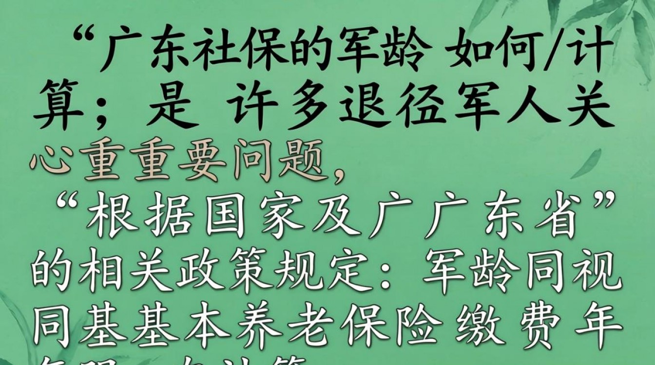 广东社保军龄计算时,算工龄吗?怎么算?-图1 广东社保军龄计算时,算工龄吗?怎么算?-图1