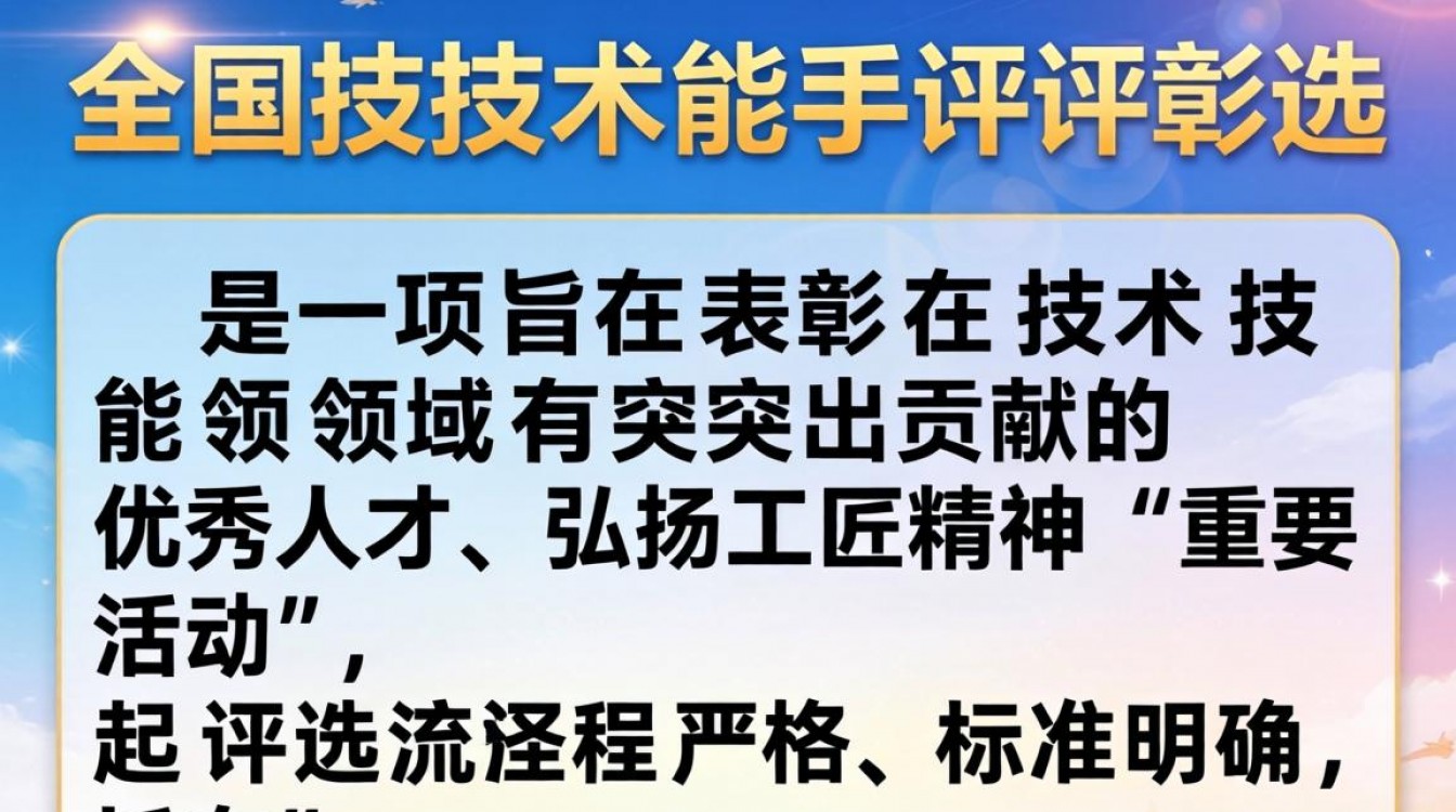 全国技术能手评选标准是什么?普通人如何申报?-图2 全国技术能手评选标准是什么?普通人如何申报?-图2