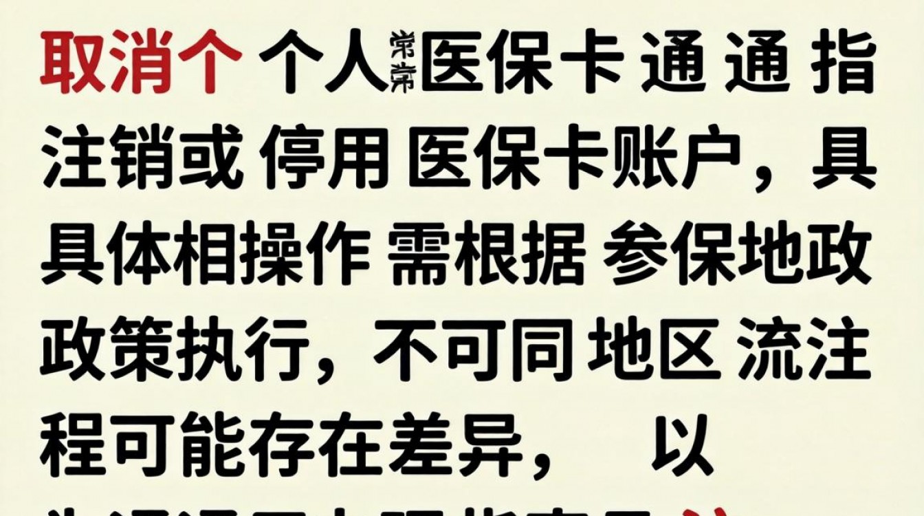 如何取消个人医保卡?线上操作流程与注意事项详解-图1 如何取消个人医保卡?线上操作流程与注意事项详解-图1