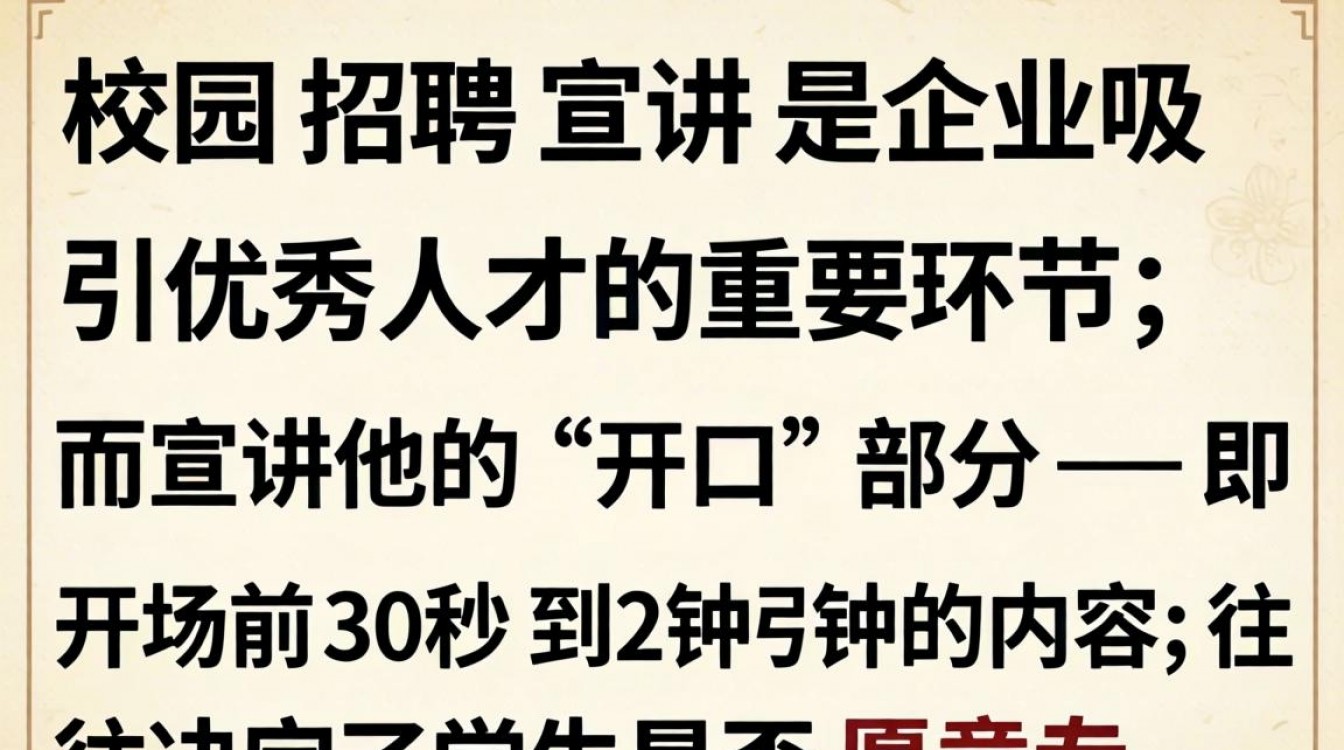 校园招聘宣讲时,开口怎么说才能吸引学生?校园宣讲会开场白技巧有哪些?-图1 校园招聘宣讲时,开口怎么说才能吸引学生?校园宣讲会开场白技巧有哪些?-图1