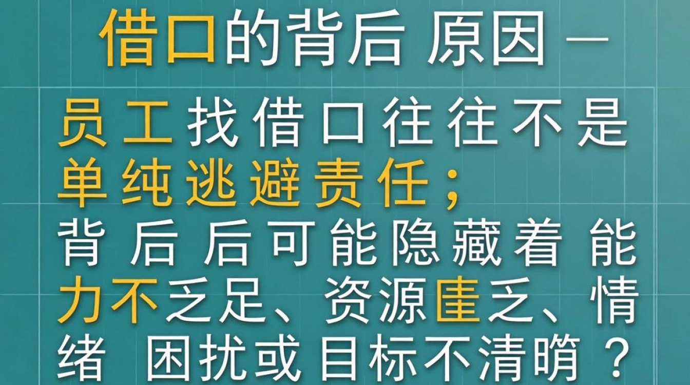员工总找借口拖延工作,管理者如何高效沟通化解?-图3 员工总找借口拖延工作,管理者如何高效沟通化解?-图3