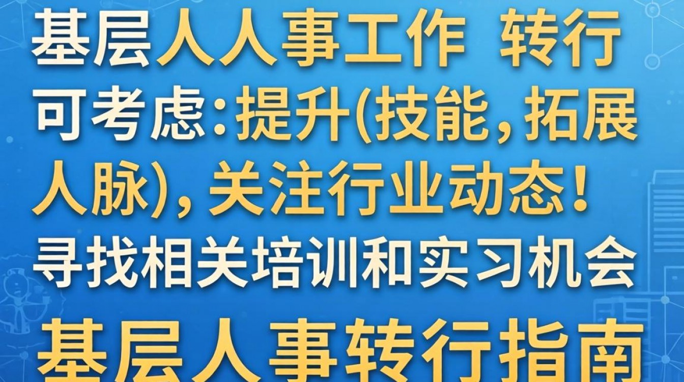 基层人事工作转行,该如何规划与实施?-图2 基层人事工作转行,该如何规划与实施?-图2