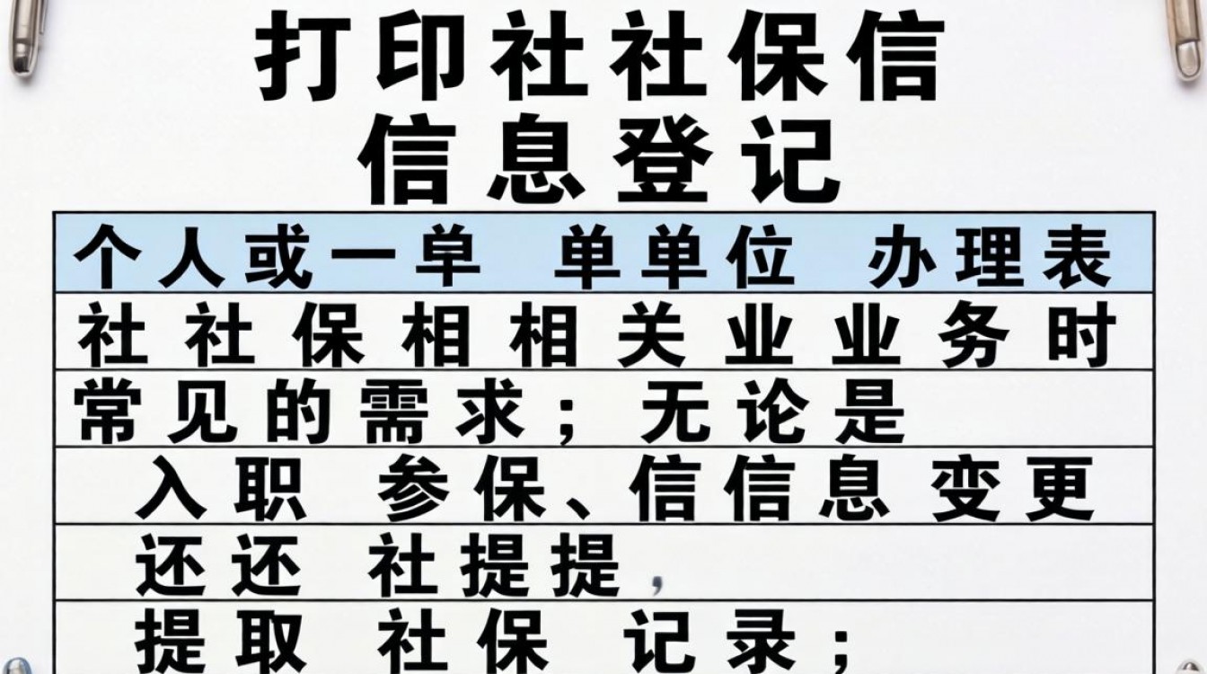 打印社保信息登记表在哪里操作?详细步骤是什么?-图2 打印社保信息登记表在哪里操作?详细步骤是什么?-图2