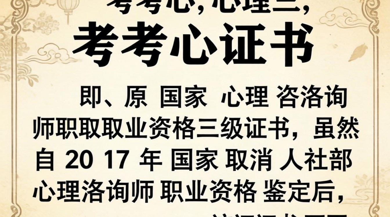 心理三级心理咨询师证书报考条件有哪些?-图3 心理三级心理咨询师证书报考条件有哪些?-图3