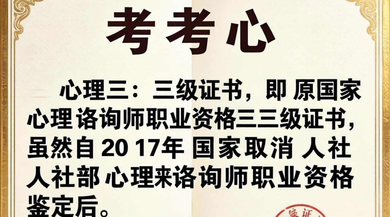 心理三级心理咨询师证书报考条件有哪些?-图2 心理三级心理咨询师证书报考条件有哪些?-图2
