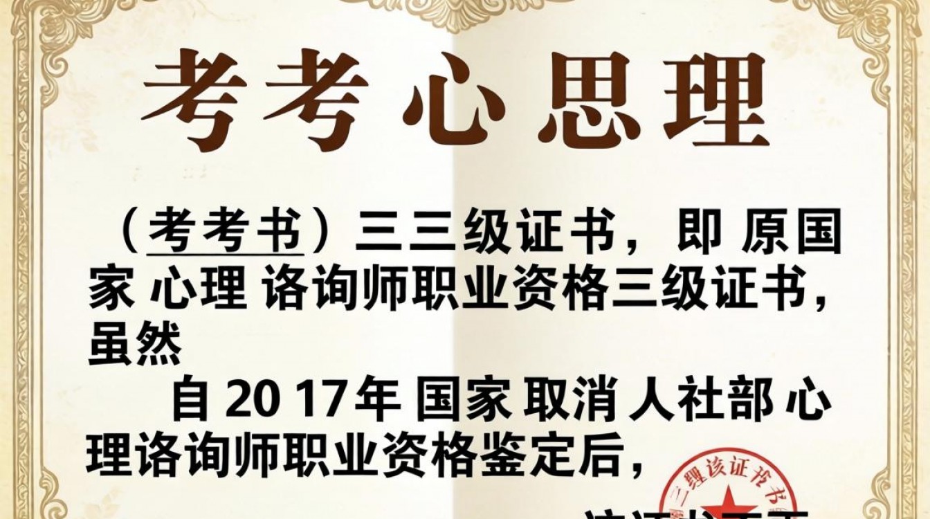 心理三级心理咨询师证书报考条件有哪些?-图1 心理三级心理咨询师证书报考条件有哪些?-图1