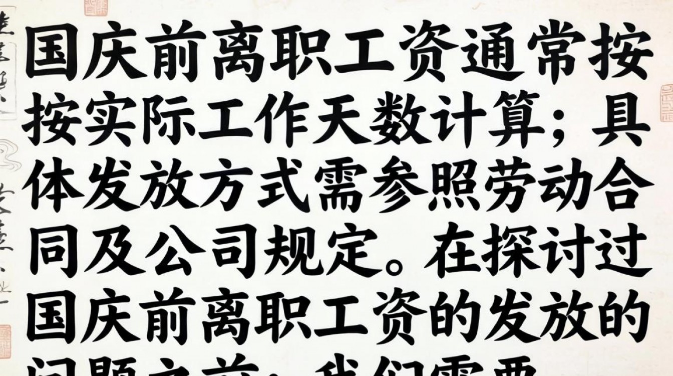 国庆前离职，工资应如何发放？-图1