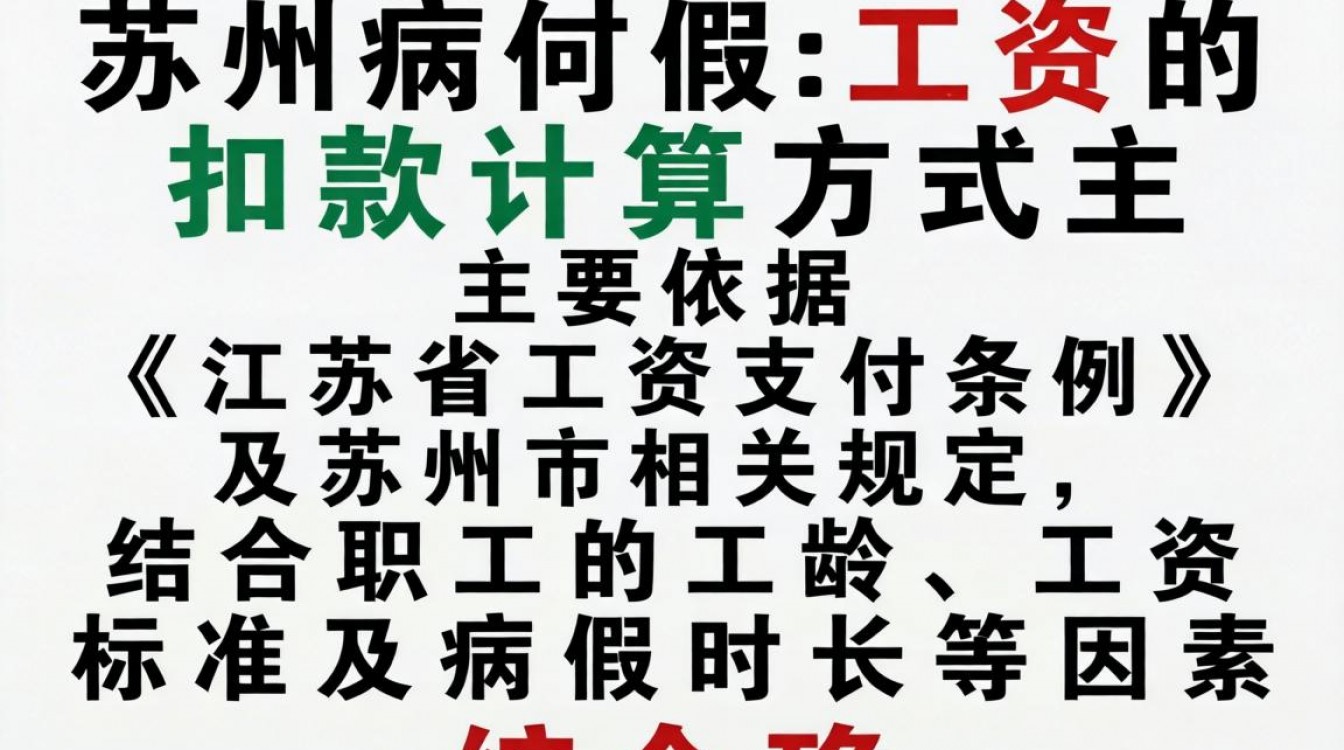 苏州病假工资怎么扣?扣款标准和计算方式是怎样的?-图1 苏州病假工资怎么扣?扣款标准和计算方式是怎样的?-图1