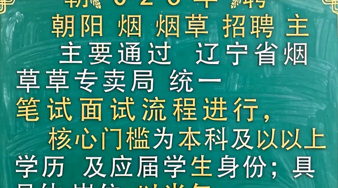 朝阳烟草招聘,朝阳烟草招聘条件及报名流程-图1 朝阳烟草招聘,朝阳烟草招聘条件及报名流程-图1