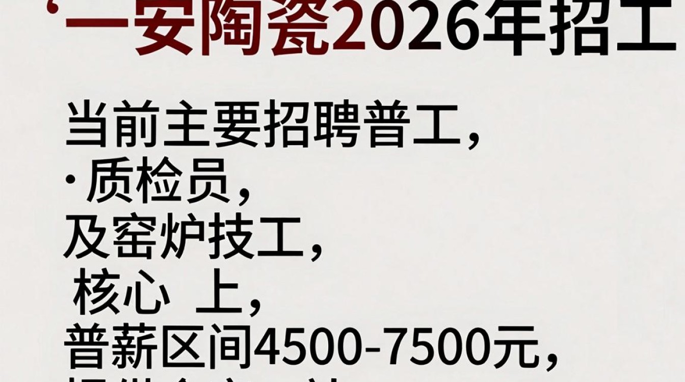 依安陶瓷招工招聘,陶瓷厂普工月薪多少-图1 依安陶瓷招工招聘,陶瓷厂普工月薪多少-图1