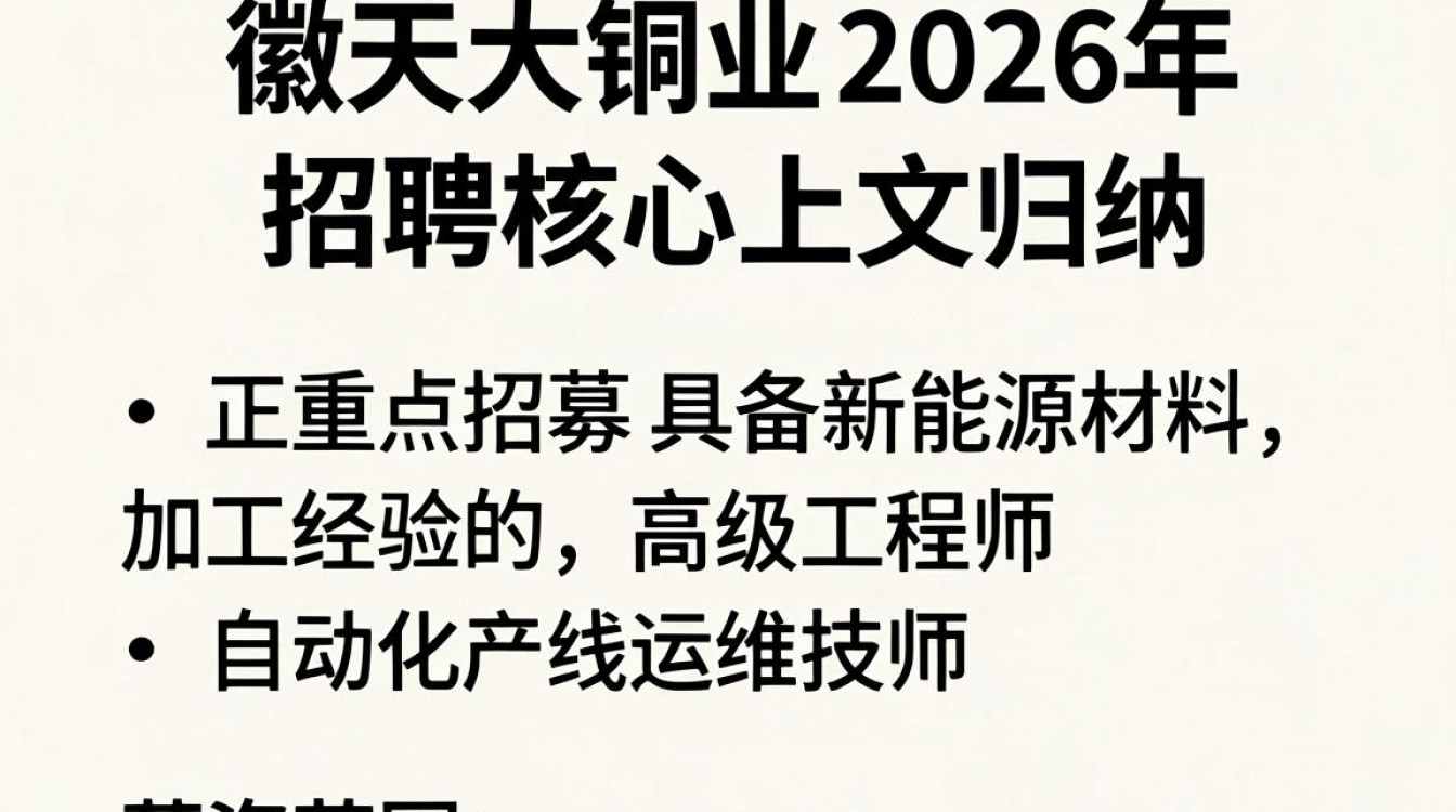 安徽天大铜业招聘,安徽天大铜业最新招聘岗位及要求-图1 安徽天大铜业招聘,安徽天大铜业最新招聘岗位及要求-图1