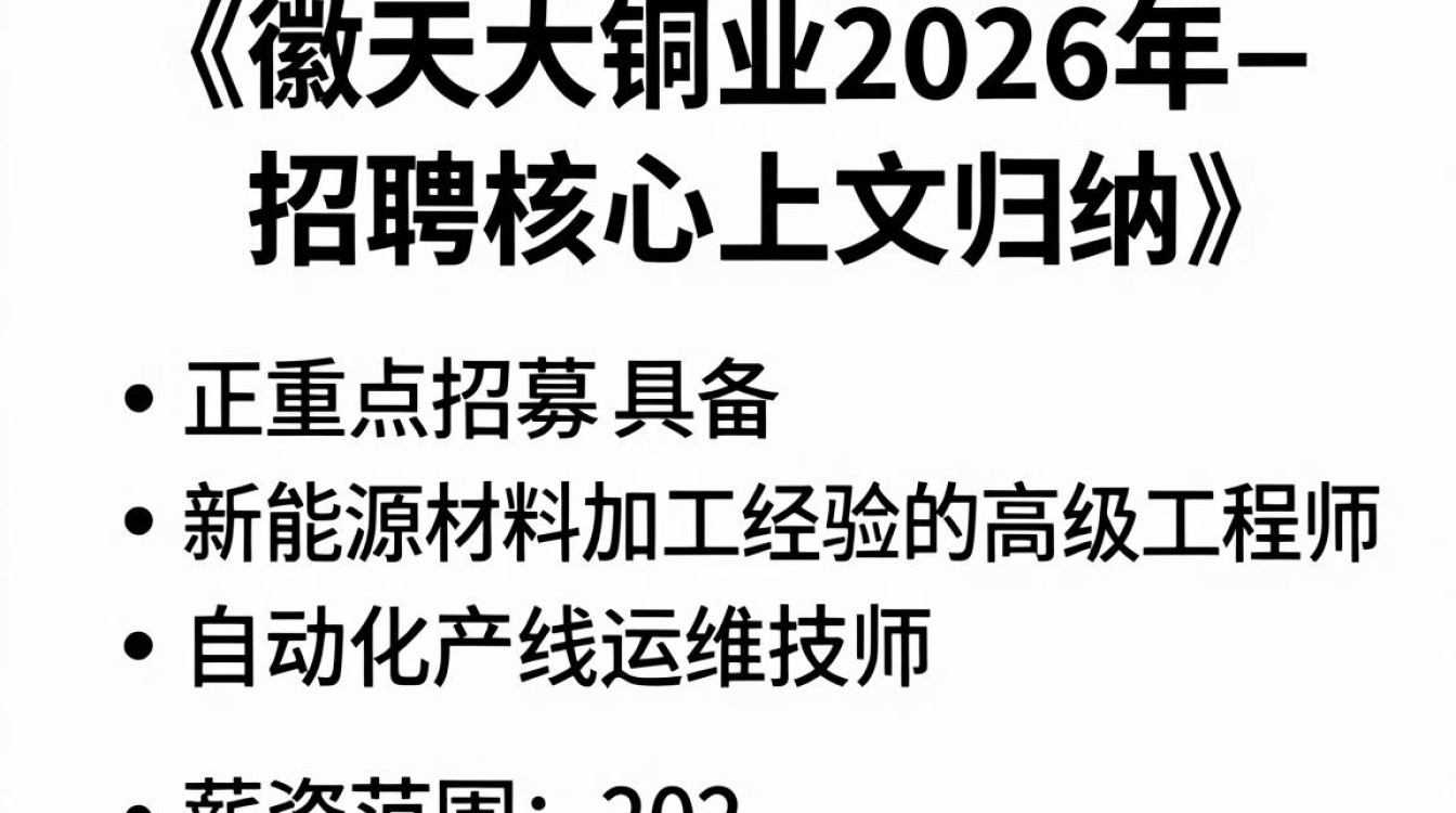 安徽天大铜业招聘,安徽天大铜业最新招聘岗位及要求-图3 安徽天大铜业招聘,安徽天大铜业最新招聘岗位及要求-图3