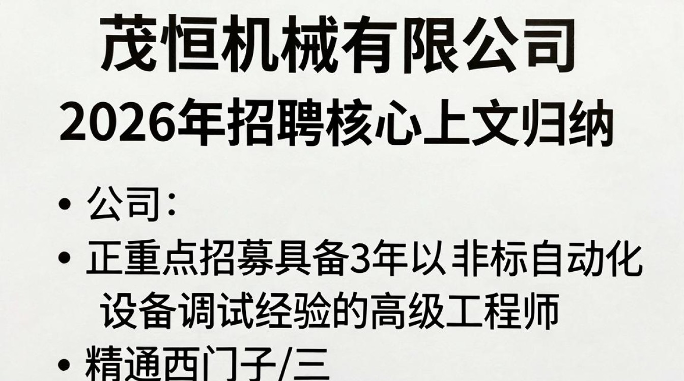 茂恒机械有限公司招聘,茂恒机械最新招聘信息及待遇详解-图2 茂恒机械有限公司招聘,茂恒机械最新招聘信息及待遇详解-图2