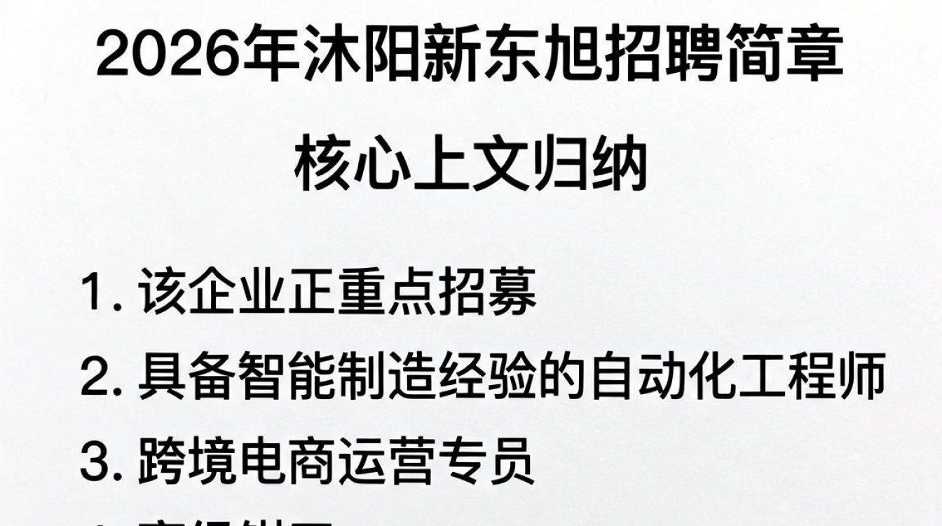 沭阳新东旭招聘简章,沭阳新东旭最新招聘职位有哪些-图1 沭阳新东旭招聘简章,沭阳新东旭最新招聘职位有哪些-图1