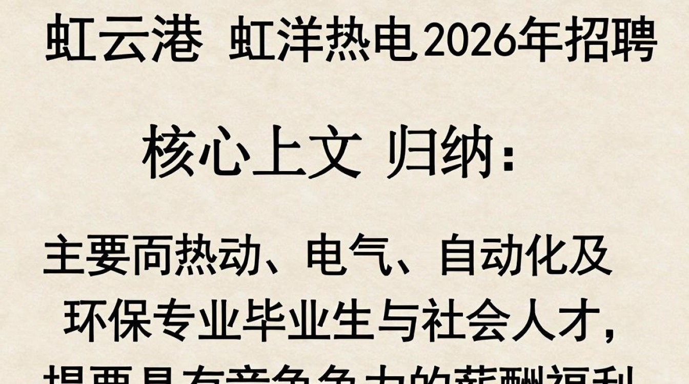 连云港虹洋热电招聘,连云港虹洋热电最新招聘简章-图1 连云港虹洋热电招聘,连云港虹洋热电最新招聘简章-图1