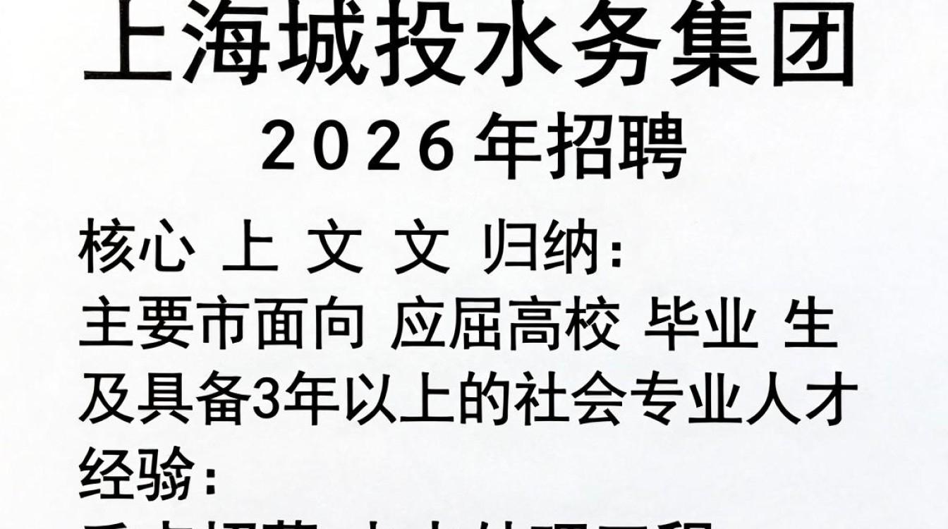 上海城投水务集团招聘,上海城投水务集团2024年最新招聘公告-图1 上海城投水务集团招聘,上海城投水务集团2024年最新招聘公告-图1