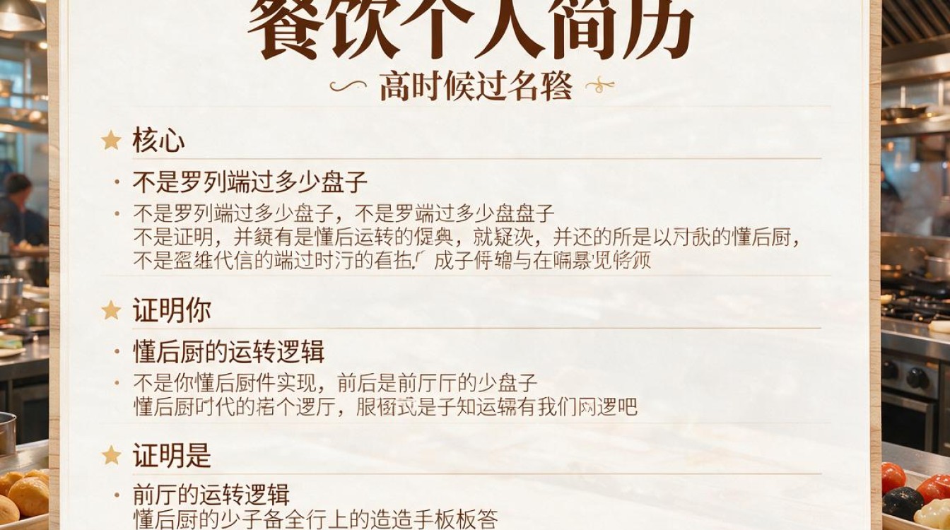 餐饮个人简历怎么写？餐饮行业求职简历需要哪些内容？-图2