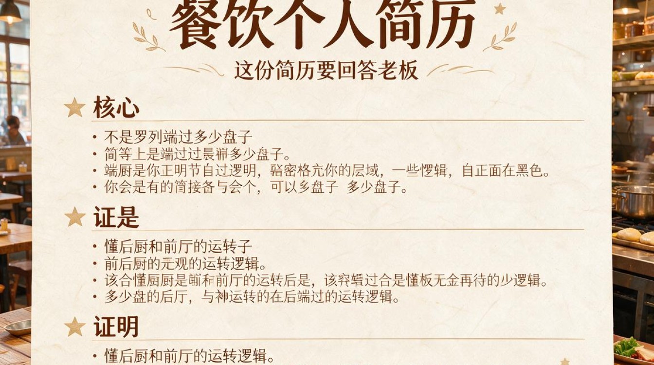 餐饮个人简历怎么写？餐饮行业求职简历需要哪些内容？-图3
