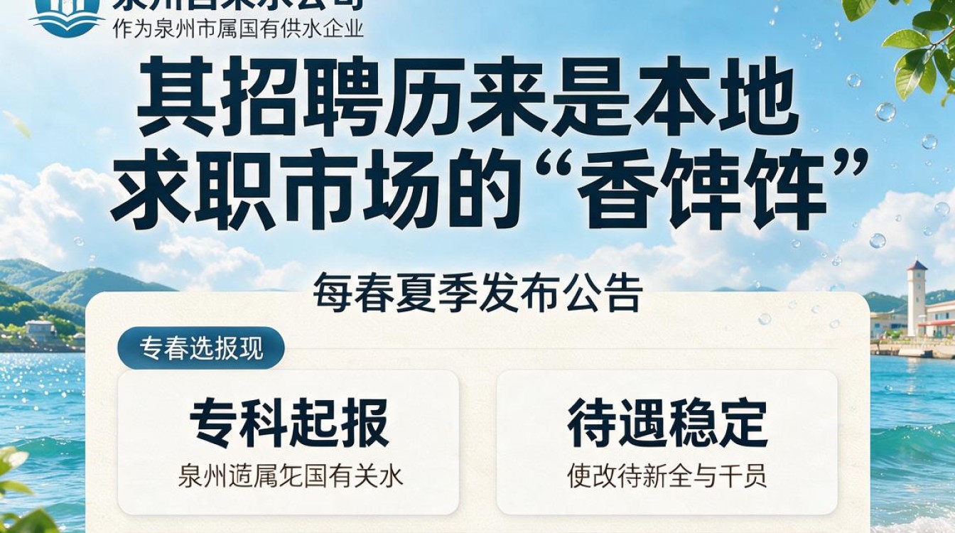 泉州自来水公司招聘有哪些岗位?好进吗,待遇如何-图1 泉州自来水公司招聘有哪些岗位?好进吗,待遇如何-图1
