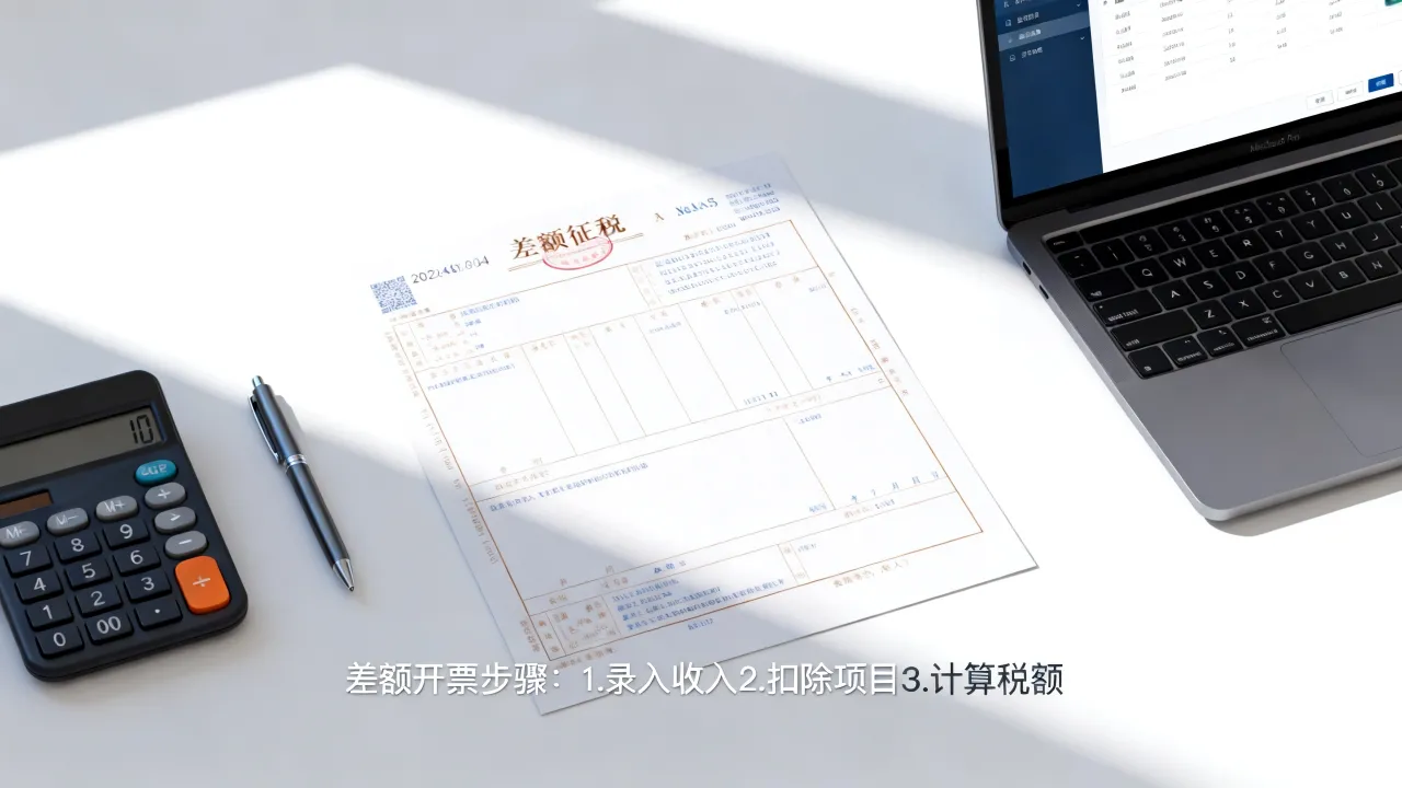 如何差额开票?差额征税发票怎么开?