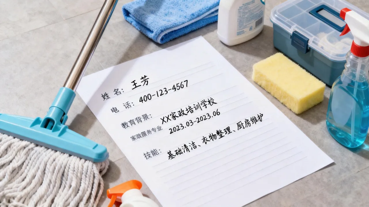 家政个人简历怎么写?新手无经验模板范文-图1 家政个人简历怎么写?新手无经验模板范文-图1