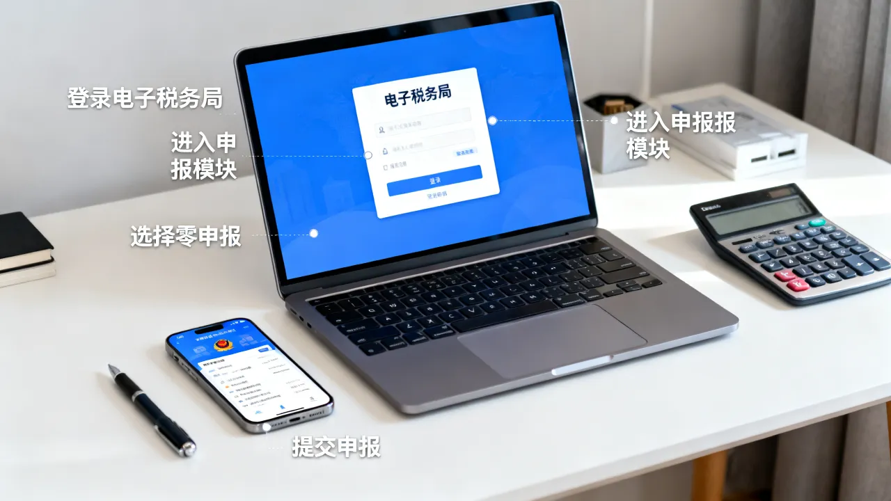 如何网上零报税,网上零报税怎么操作流程?