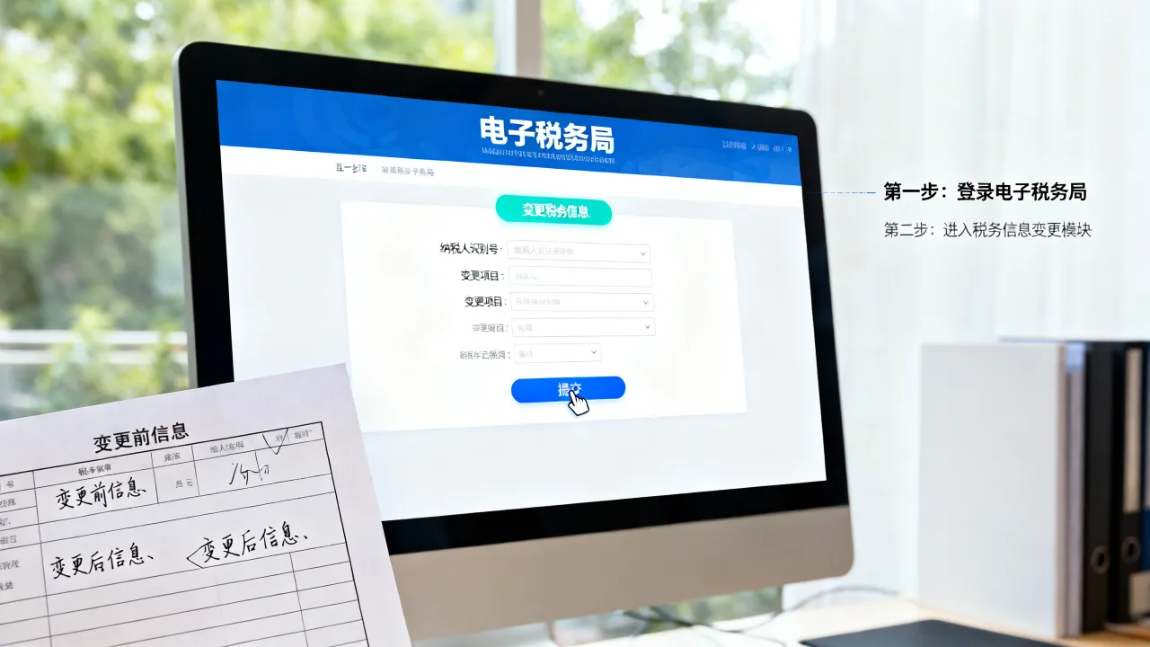如何更改税务信息,电子税务局税务信息变更怎么操作