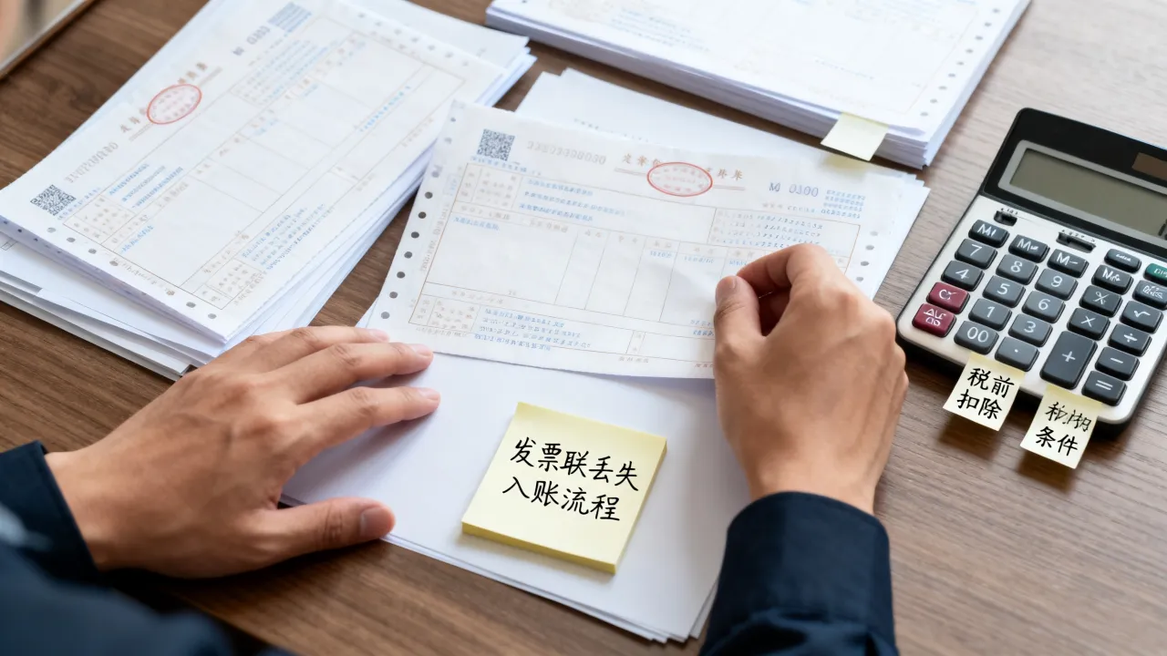 发票联丢失如何入账,发票联丢失后还能不能税前扣除