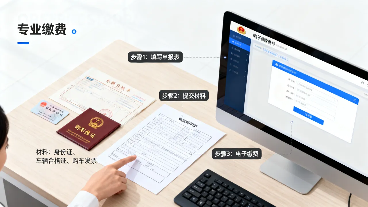 车辆购置税如何办理?去哪里交税最方便,流程材料全攻略