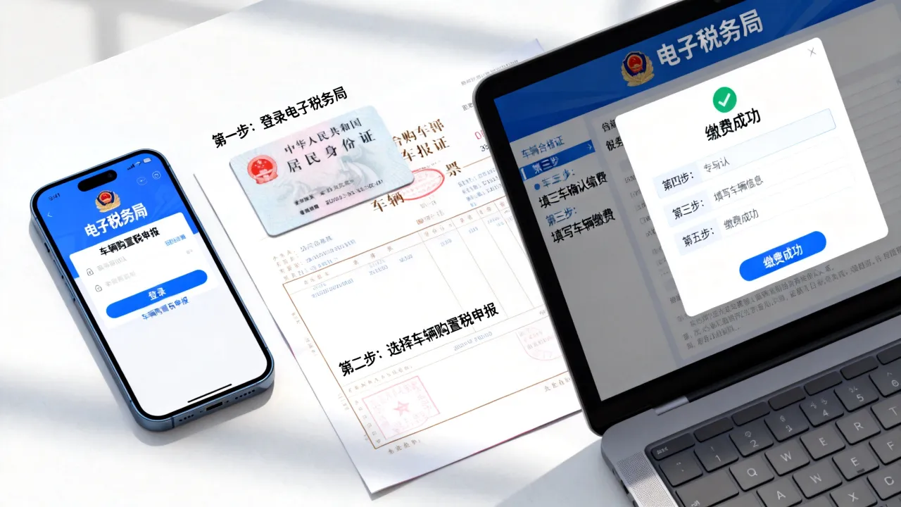 如何缴纳汽车购置税?新车购置税网上缴费流程步骤详解