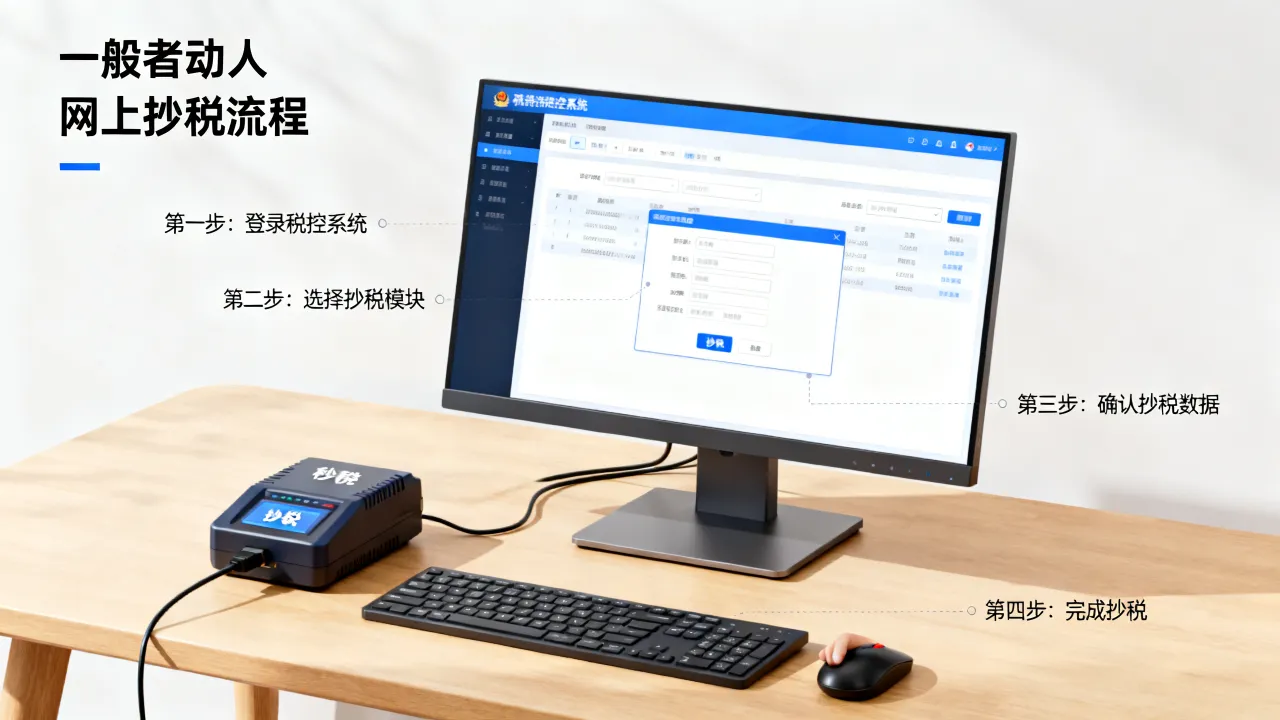 一般纳税人如何抄税,一般纳税人网上抄税流程及步骤是什么