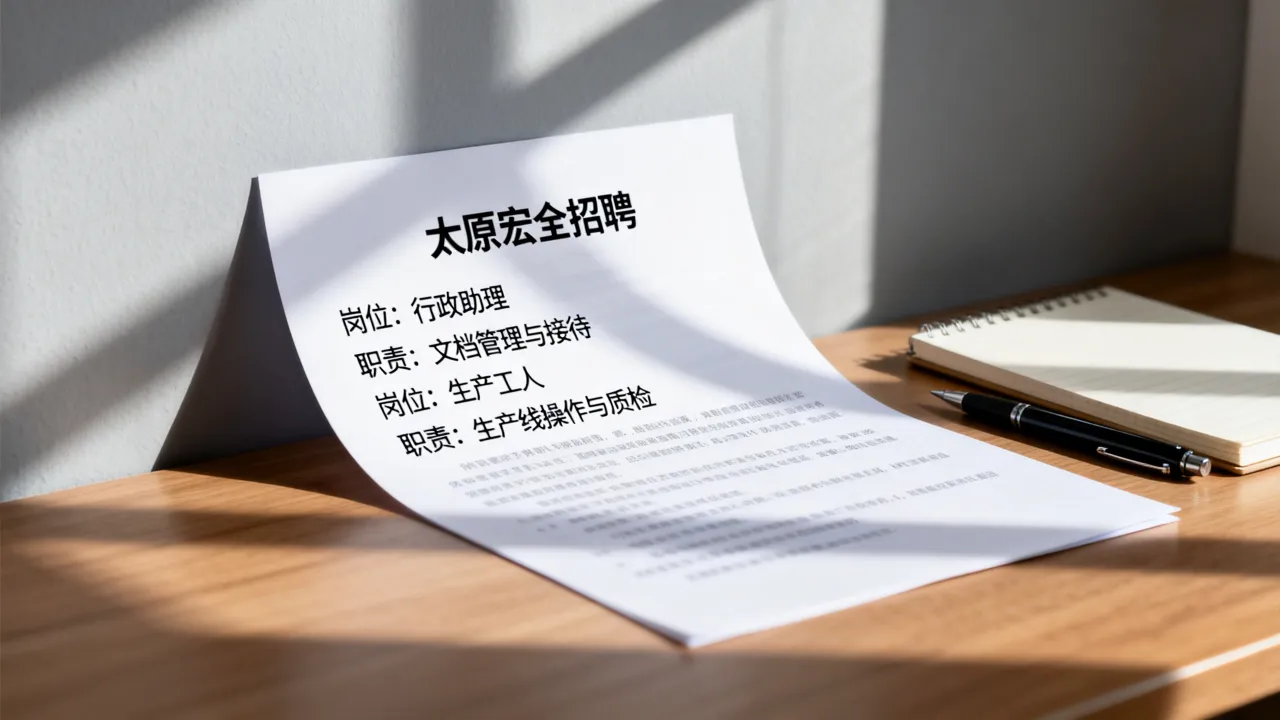 太原宏全招聘信息靠谱吗？，太原宏全招聘有哪些岗位