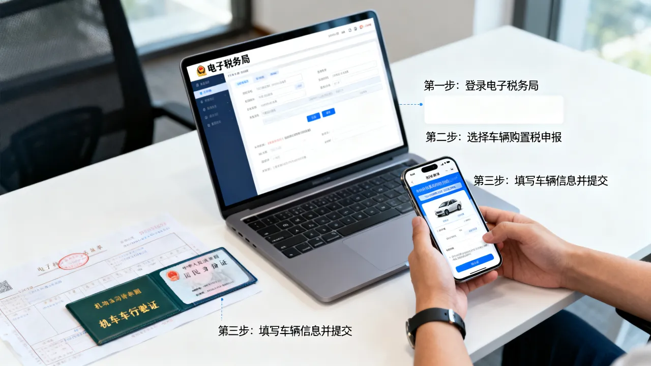 机动车如何报税,车辆购置税怎么网上申报缴纳?
