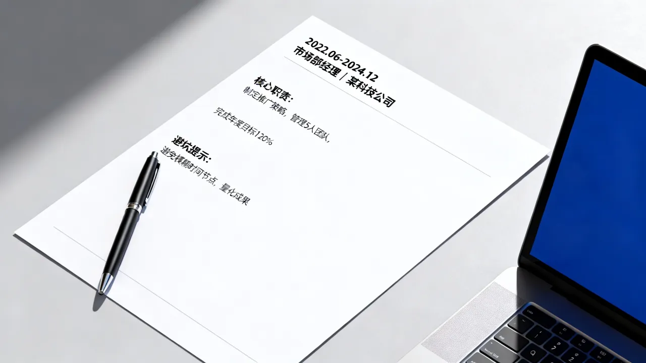 工作经历怎么写,简历工作经历填写范本与技巧,哪些坑不能踩?-图3 工作经历怎么写,简历工作经历填写范本与技巧,哪些坑不能踩?-图3
