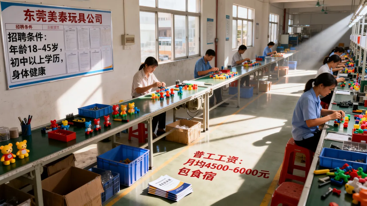 东莞美泰玩具公司招聘条件高吗?,普工工资多少-图2 东莞美泰玩具公司招聘条件高吗?,普工工资多少-图2