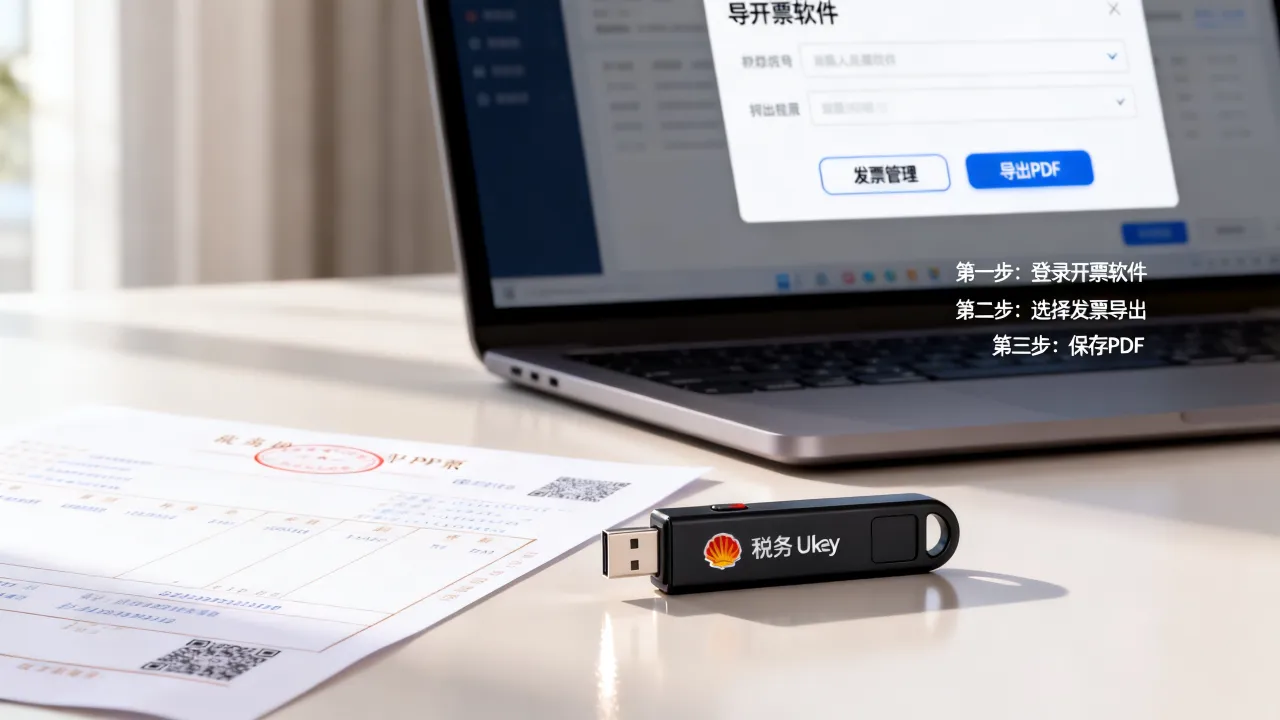 如何下载电子发票,税务Ukey开票软件导出PDF步骤?-图1 如何下载电子发票,税务Ukey开票软件导出PDF步骤?-图1