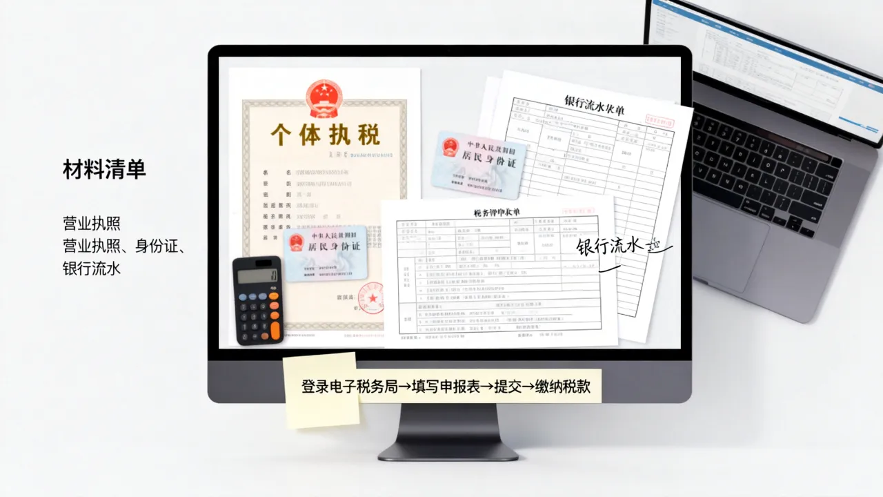 个体户如何报税?个体户报税需要哪些材料和流程?-图3 个体户如何报税?个体户报税需要哪些材料和流程?-图3