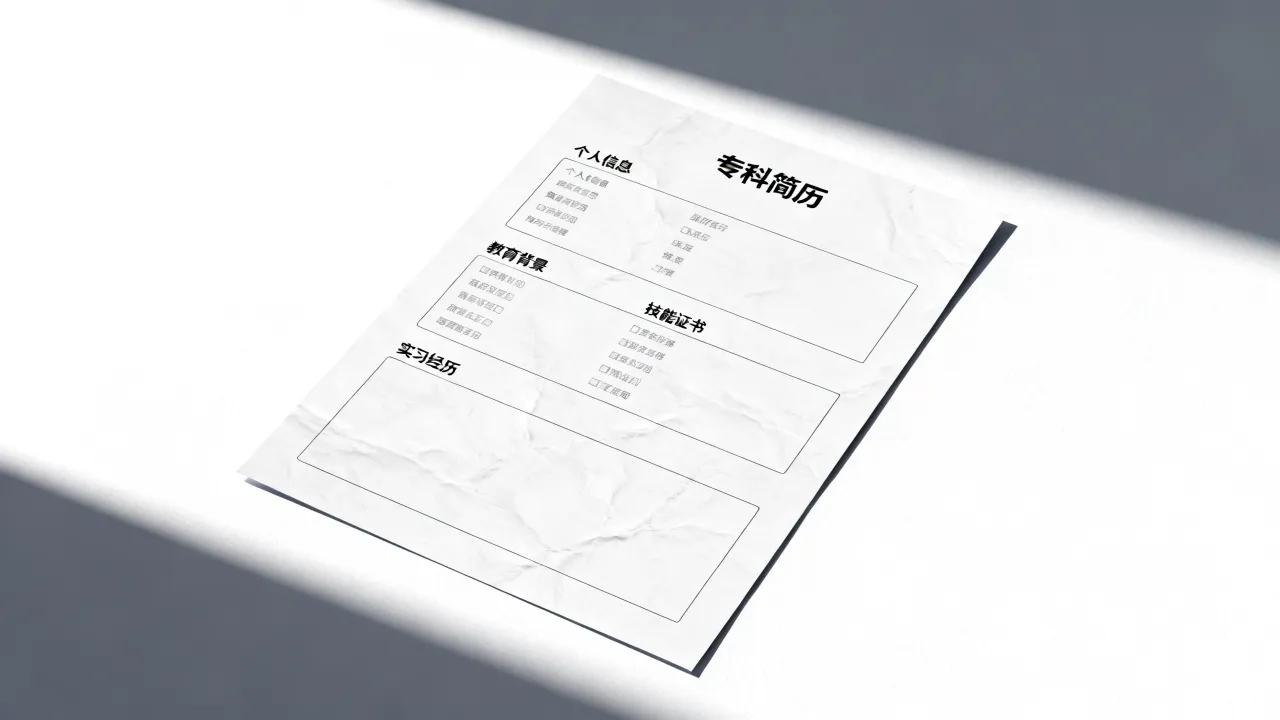 专科简历怎么写,有哪些高分模板和避坑要点?-图2 专科简历怎么写,有哪些高分模板和避坑要点?-图2
