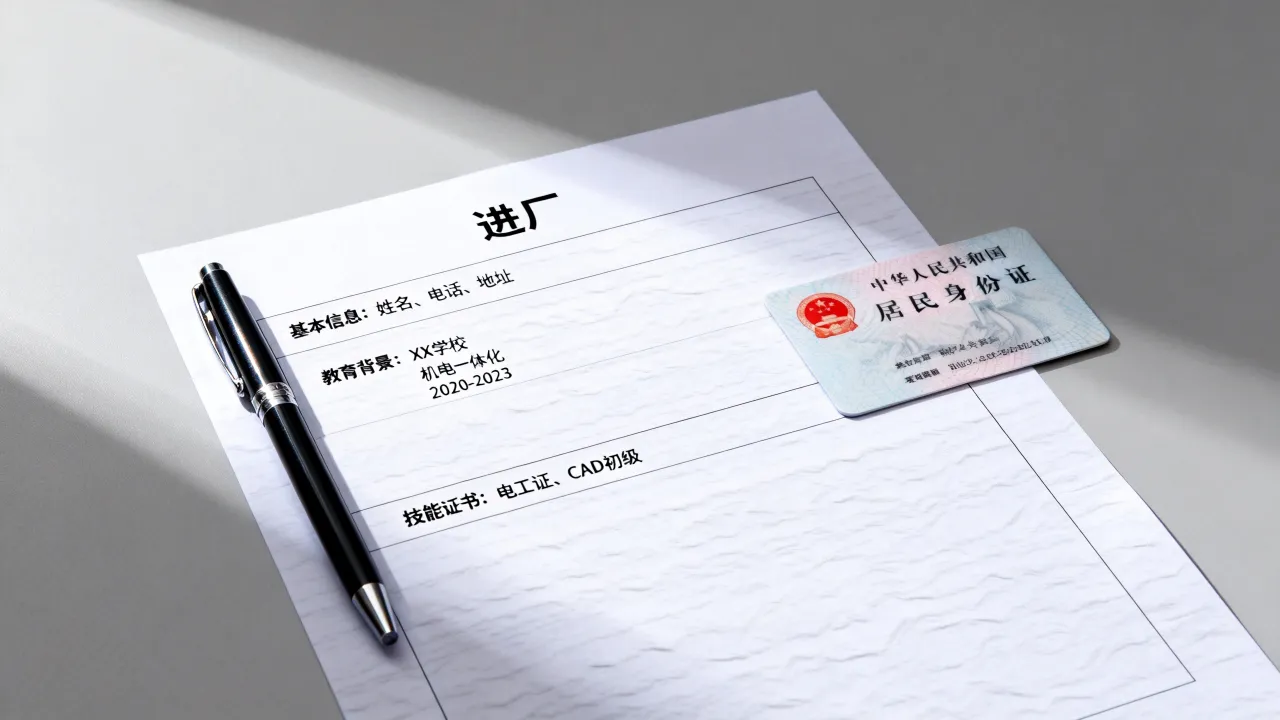 进厂简历怎么写,没工作经验怎么填才能通过审核-图1 进厂简历怎么写,没工作经验怎么填才能通过审核-图1