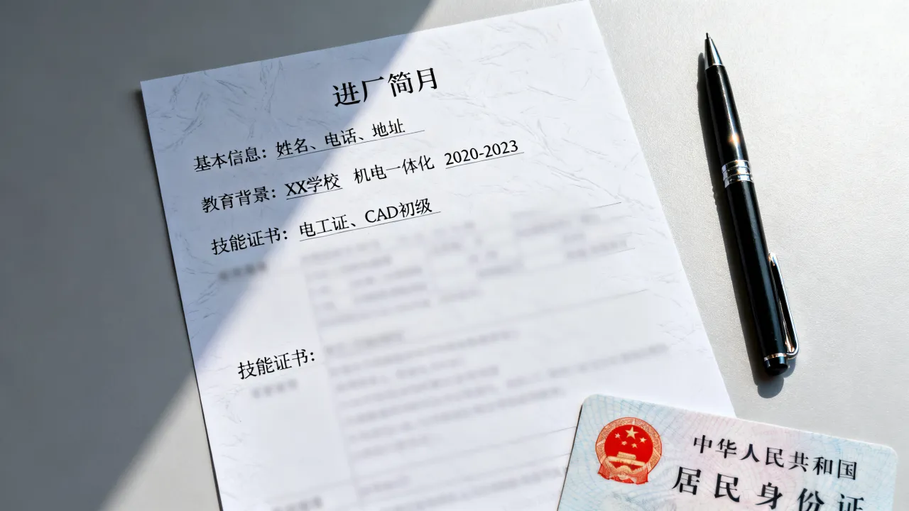 进厂简历怎么写,没工作经验怎么填才能通过审核-图3 进厂简历怎么写,没工作经验怎么填才能通过审核-图3
