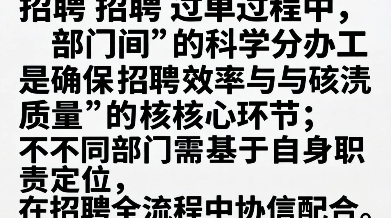 招聘中部门分工不清怎么办?如何划分责任避免推诿扯皮?-图1 招聘中部门分工不清怎么办?如何划分责任避免推诿扯皮?-图1