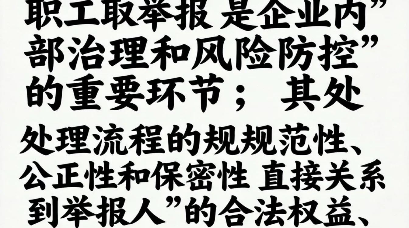 职工举报后,企业应如何规范处理并保障举报人权益?-图2 职工举报后,企业应如何规范处理并保障举报人权益?-图2